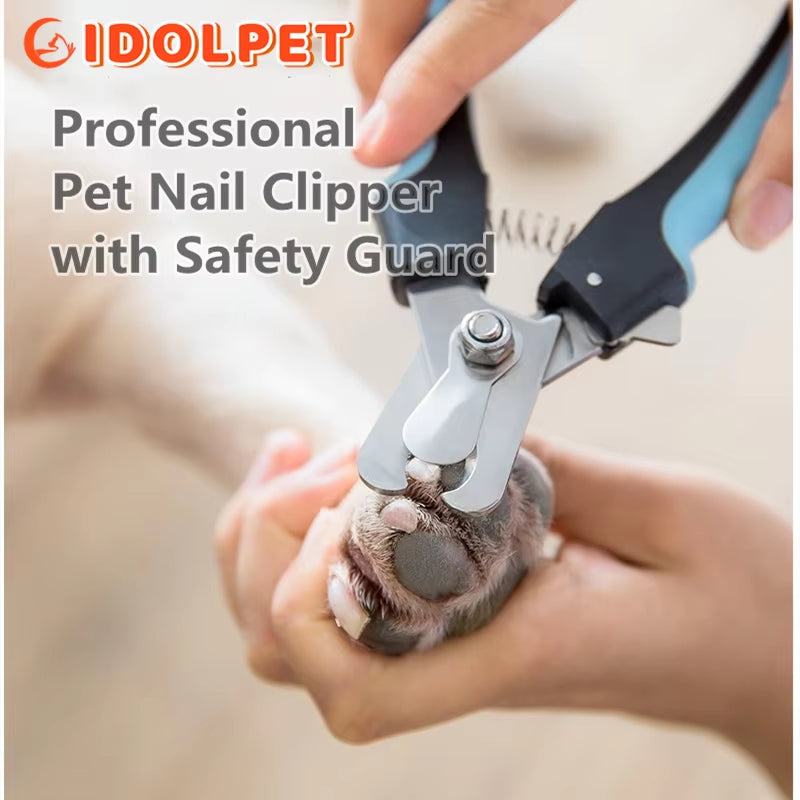 Ultimate Pet Nail Clipper with Safety Guard - Premium Stainless Steel Scissors for Safe Cat & Dog Grooming