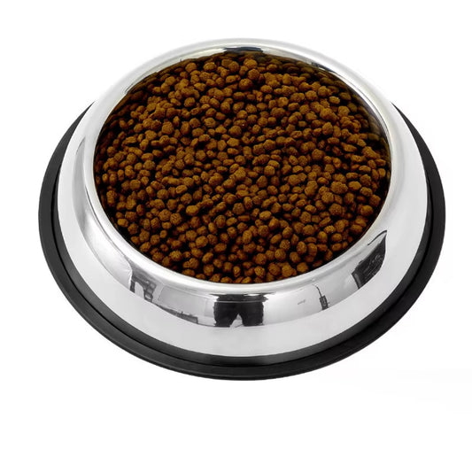 Premium Non-Slip Stainless Steel Pet Bowl with Rubber Base - Ideal for Food and Water!