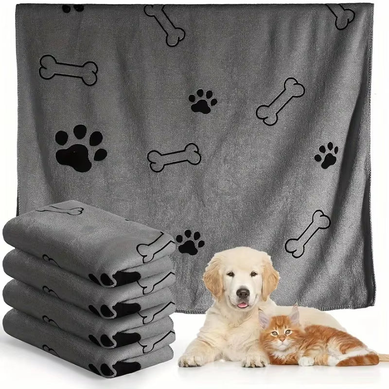 Super Absorbent Quick-Dry Microfiber Pet Towel for Dogs and Cats - Perfect Bath Towel for Medium Pets