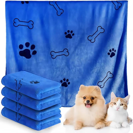 Super Absorbent Quick-Dry Microfiber Pet Towel for Dogs and Cats - Perfect Bath Towel for Medium Pets