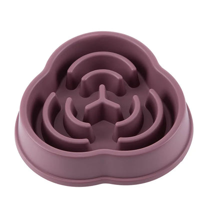 Healthy Slow Feed Bowl for Cats and Dogs - Anti-Choking Design, Non-Slip Base, Multiple Colors & Shapes Available!