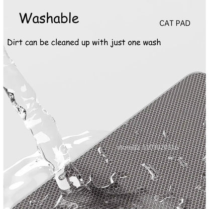 Premium Waterproof Cat Litter Mat - 60x90cm Double Layer EVA, Non-Slip & Washable for Easy Pet Cleanup