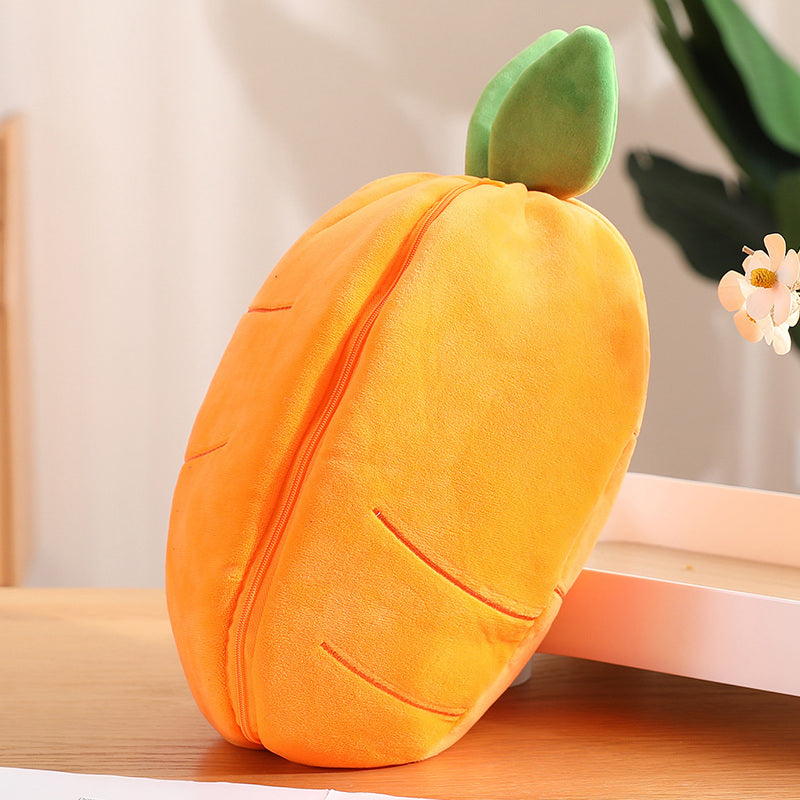 Adorable Kawaii Fruit Bunny Plush Toy - Cute Carrot & Strawberry Rabbit for Kids' Birthday & Christmas Gifts!