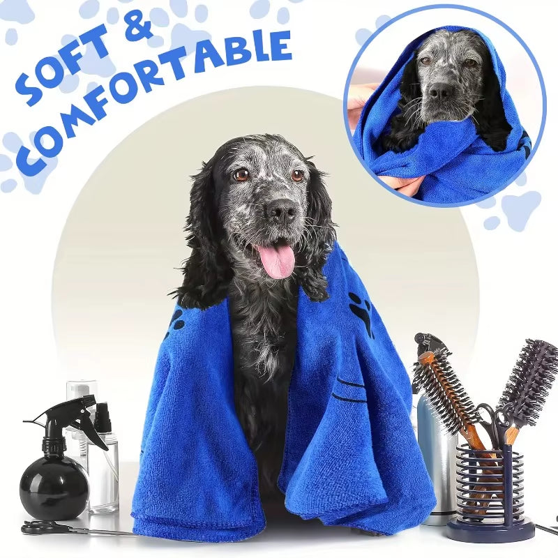 Super Absorbent Quick-Dry Microfiber Pet Towel for Dogs and Cats - Perfect Bath Towel for Medium Pets
