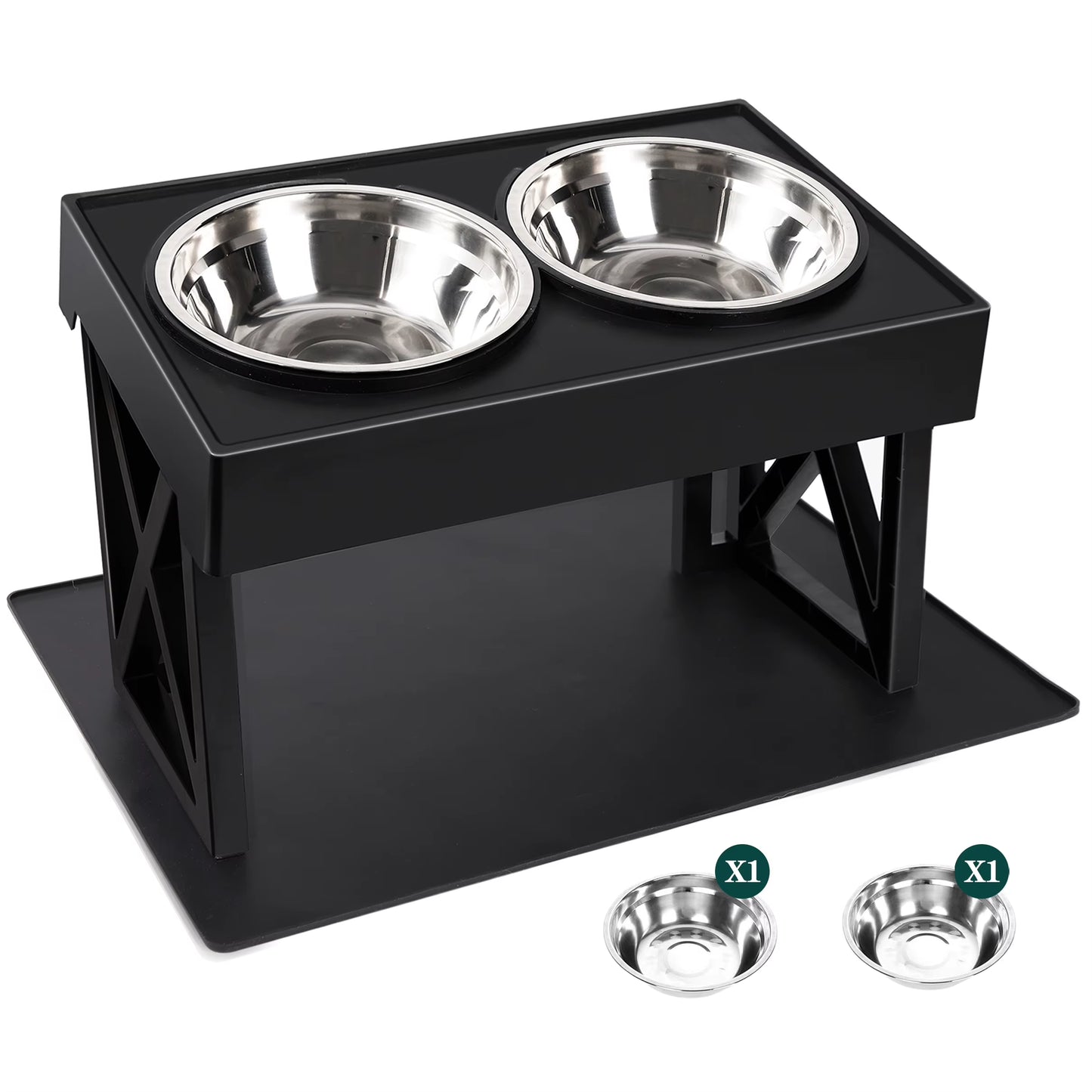 Elevate Your Dog's Dining Experience: Adjustable Slow Feeder Bowls for Medium to Large Dogs - 3 Heights for Optimal Comfort