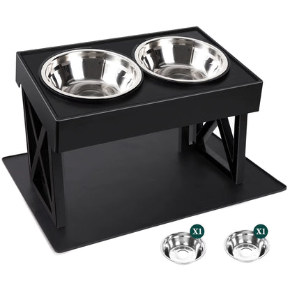 Elevate Your Dog's Dining Experience: Adjustable Slow Feeder Bowls for Medium to Large Dogs - 3 Heights for Optimal Comfort